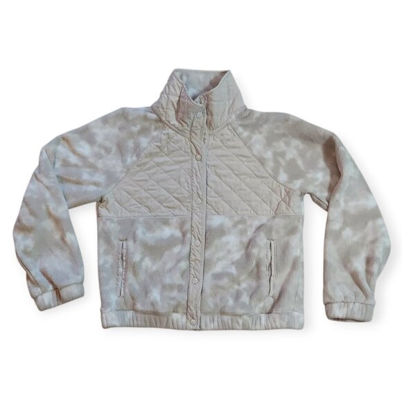 Abercrombie And Fitch Camo Print Soft Fleece Quilted Bomber Jacket Coat Sz Small - Picture 2 of 7